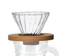 Pour Over - Manual Drip Brewing Funnel, Crystal Transparent Style with Detachable Base, Elegant High Temperature Stability, Ideal for Gourmet Home Cafe Gifting