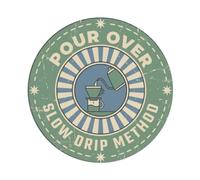 Pour Over Slow Drip Method Metal Tin Sign