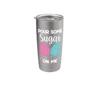 Pour Some Sugar On Me Funny Cotton Candy Patch Sweet Kids Stainless Steel Insulated Tumbler