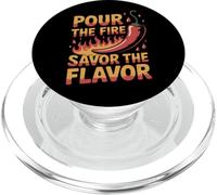 Pour The Fire Savor The Flavor Hot Sauce Lover PopSockets PopGrip for MagSafe