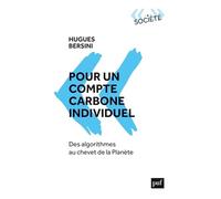 Pour un compte carbone individuel: Des algorithmes au chevet de la Planète