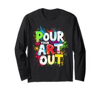 POUR YOUR ART OUT Colorful Long Sleeve T-Shirt