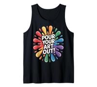 Pour Your Art Out Colorful Paint Splash Tank Top