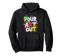 POUR YOUR ART OUT Colorful Pullover Hoodie