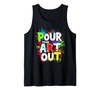 POUR YOUR ART OUT Colorful Tank Top