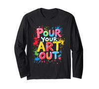 POUR YOUR ART OUT Vibrant Expression Long Sleeve T-Shirt