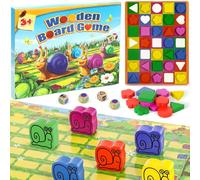 Pourbibi 2 in 1 Wooden Board Games,Travel Games for Kids,Montessori Toys for 3+ Years Old,Family Games for 1-6 Players,Educational Toys and Learning Games for 3-8 Year Olds Girl Boys Gifts