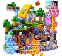 Pourbibi Magnetic Blocks-150 PCS Magnetic Building Blocks, Building & Learning Construction Toys for Montessori Birthday Gifts, Sensory Toys for Boys Girls Age 3 4 5 6 7 8 9 10