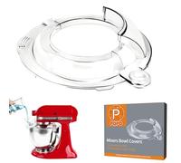 Pouring Shield Compatible with Kitchen Aid Tilt Head 4.5-5 Quart Mixer, Fully Enclosed Foldable Lid Mixer Bowl Cover
