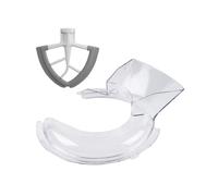 Pouring Shield for 4.5 and 5 Quart Tilt- Stand Mixers and Flex Beater for Tilt- 4.5-5QT