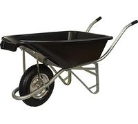 Pouring Tipping Wheelbarrow - 75L Capacity/ 150Kg Load, Black | Plastic Wheelbarrow with Easy Pour Design Ideal for Garden and Medium Industrial Use