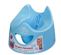 Toddler Essentials Easy Pour Potty - Dark Blue | Portable Potty Training Toilet Seat for Toddlers | Hygienic, Easy to Clean, and Travel-Friendly