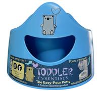 Toddler Essentials Easy Pour Potty - Dark Blue | Portable Potty Training Toilet Seat for Toddlers | Hygienic, Easy to Clean, and Travel-Friendly