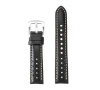 Pouszy 20/22mm Quick-Release Genuine Leather Strap, Versatile Interchangeable Strap, Suitable for Both Business and Casual Occasions.,Black,20mm