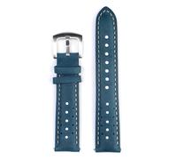 Pouszy 20/22mm Quick-Release Genuine Leather Strap, Versatile Interchangeable Strap, Suitable for Both Business and Casual Occasions.,Blue,20mm