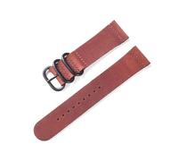 Pouszy 20/22mm Vintage Leather Strap With A Classic Distressed Effect, Suitable for Both formal and Casual Occasions.,Red Brown,20mm