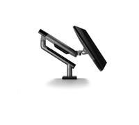 POUT E12 Ultrawide Monitor Arm Mount Stand for Desk- Adjustable Full Motion Tilt/Swivel/Rotate 4-22lbs Capacity 75x75mm 100x100mm VESA 17"-32" Display - Extends 19" Forward & 17" High (Grey/Black)