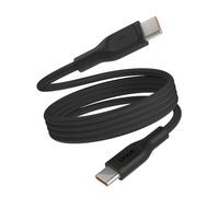 POUT ElectroBoost Magnetic Auto-Winding 100W PD 3.0 USB-C to USB-C Cable - Tangle-Free Self-Winding Nylon-Braided Fast Charging & 480Mbps Data Transfer Cable with E-Marker Chip - 4ft, Phantom Black