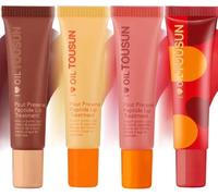 Pout Preserve Peptide Lip Treatment - Hydrating Lip Balm and Summer Lip Gloss, Shiny Lip Stain Tint, Long Lasting Lip Gloss Plumping Lip Oil for Women (mixed 4pcs)