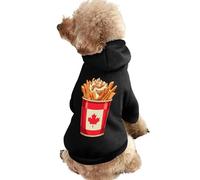 Poutine with Canadian Flag Pet Hoodie Sweatshirt Hooded Dog Cat Pullover Clothes Puppy Costume