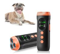 Pouway Anti Barking Device for Dogs, Dog Bark Deterrent Device with LED Flashlight, Bark Deterrents Control for Indoor Outdoor, Stop Bad Behavior Without Yelling or Swatting (C,2PCS)