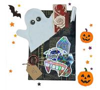 Pouway Halloween Witch Blind Date with A Book, Horror Halloween Blind Date with A Book Gift Box, Ghostly Blind Date Book Date, Set for Family, Friends Books Lovers (C)