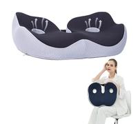 Pouway Outfany Ergoseat, Hilipert Memory Foam Seat Cushion, Welnax Orthosoothe Memory Foam U-Shaped Seat Cushion, Sherum Ergoseat Pain Relief for Long Sitting, Office, Car Drivers (Black)