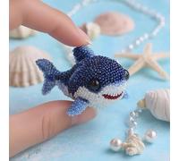 Pouway Sharks Bead Embroidery Kits, 3D Sea Creature Bead Embroidery Kit for Beginners, 3D Sea Creature DIY Beadwork Craft Supplies, Gift for Craft Lover (Sharks)