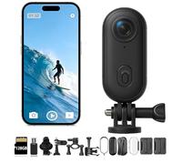 POV 4K Pro 2.0, Pov Camera, New Ultra Wide Angle HD Wearable Body Adventure Action Camera - with 128G Card, Night Vision, for Cycling, Skiing and Outdoors Activities (Black 1080P)