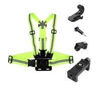 POV Action Camera Cellphone Selfie Reflective Vest Chest Strap Mount Harness for Gopro, DJI Osmo, Insta360 X5 X4 X3, for iPhone Samsung Cellphone for Outdoor Sports Running