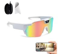 POV Baseball Sunglasses with Camera, 4K Video Camera Glasses, 2026 Upgrade Smart Glasses Audio Action for Men Women(#C)
