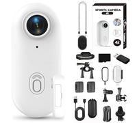 Pov Capture Pro, POV Pro 4K, Action Camera, Waterproof Wearable Sports Camera, with Audio and Video Recording & Night Vision, Mount Anywhere, 170° Wide Angle, for Vlogging, Cycling (White,128G)