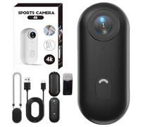 Pov Capture Pro, POV Pro 4k Camera, 2026 NEW 128GB Pocket Thumb Action Camera, 360° Rotation Portable Wearable Mini Action Cam, for Bike Cycling, Vlogging (Black 4K,128G Simple)