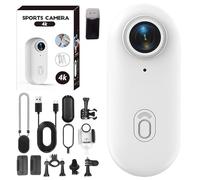 Pov Capture Pro, POV Pro 4k Camera, 2026 NEW 128GB Pocket Thumb Action Camera, 360° Rotation Portable Wearable Mini Action Cam, for Bike Cycling, Vlogging (White 4K,128G Standard)