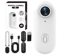 Pov Capture Pro, POV Pro 4k Camera, 2026 NEW 128GB Pocket Thumb Action Camera, 360° Rotation Portable Wearable Mini Action Cam, for Bike Cycling, Vlogging (White 4K,64G Simple)