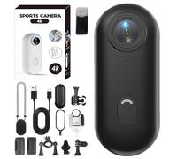 Pov Capture Pro, POV Pro 4k Camera, 2026 NEW 128GB Pocket Thumb Action Camera, 360° Rotation Portable Wearable Mini Action Cam, for Bike Cycling, Vlogging (Black 4K,128G Standard)