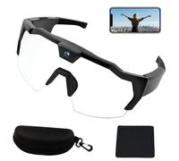 Pov Glasses 4k Baseball Glasses With Camera, Outdoor Smart Sunglasses, Hands-Free Recording For Baseball Cycling Hiking, Smart Camera Glasses For Action Sports, Recording Extreme Sports Moments (D)