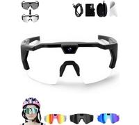 POV Glasses 4k Baseball with Camera Smart Glasse, 2026 Upgrade Sunglasses with Cameras Audio VideoAction 2026 Upgrade for Men Women(with a 16gb Tf Card) (Changing(with a 16gb Tf Card))