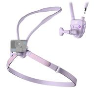 POV Magnetic Neck Mount for Hero 13/12/11/10/9 with Chest Strap,Quick Release Silicone Chest Mount for Insta360 Ace Pro 2 & Osmo 360 Action 5 Pro/4/3,Magnetic Camera Holder Adapter for Vlogging Purple