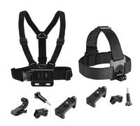 POV Phone Chest + Head Mount for iPhone, Action Camera Chest + Head Strap for Recording Vlog, Body Harness Strap Holder Clip Kit for Gopro, for DJI Osmo, for Insta360 X5 X4 X3, for Samsung Accessories