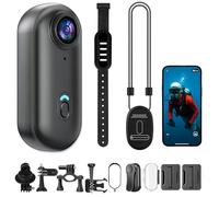 POV Waterproof 4K Pro Capture Camera, 170° Ultra Wide Angle HD Wearable Body Cameras, Mini Action Camera, Ski Camera with Audio and Video Recording, Sports Cameras for Cycling, Pet, Travel (1080P)