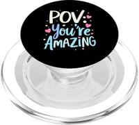 POV: You're Amazing Positive Typography PopSockets PopGrip for MagSafe