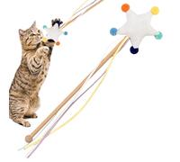 Povanjer Cat Fishing Toy | Funny Interactive Toy Rod - Cat Toy Moon Cloud Cat Stick for Chasing, Exercising, Training Bored Indoor Cats