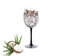 Povanjer Decorative Wine Glasses, Four Seasons Painted Wine Glasses | Four Seasons Tree Handmade Painted Glasses | Art Wine Glasses, Lolita Wine Glasses, Large Glasses for Wine Lovers