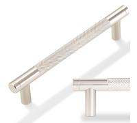 POVEFONK 10 Pack 7 Inch Brushed Satin Nickel Kitchen Cabinet Knurled Cabinet Pulls Drawer Pulls Kitchen Hardware Dresser Handles