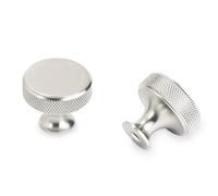 POVEFONK 10 Pack Brushed Satin Nickel Kitchen Cabinet Knobs Knurled Cabinet Knobs Sliver Drawer Knobs Kitchen Cabinet Hardware Handles Drawer Knobs Dresser Handles