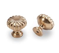 POVEFONK 10 Pack Champagne Copper Kitchen Cabinet Knobs Gold Drawer Knobs Zinc Alloy Kitchen Handles Dresser Handles