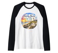 Poverty Beach, Local Cape May Shore, Atlantic Ocean, NJ USA Raglan Baseball Tee