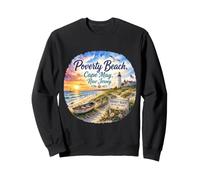 Poverty Beach, local cape May shore, Atlantic Ocean, NJ USA Sweatshirt