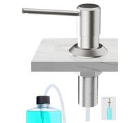 Poveta Soap Dispenser Kitchen Built-In Washing-Up Liquid Dispenser Made of | Washing-up liquid dispenser sink with 300 ml bottle and 1.2 m hose, soap dispenser metal nut, top filling, 360° rotation